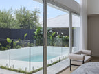 Double glazing glass installation in modern home